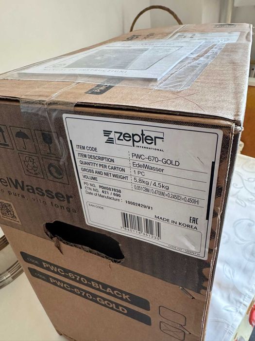 Purificator de apa Zepter model Gold