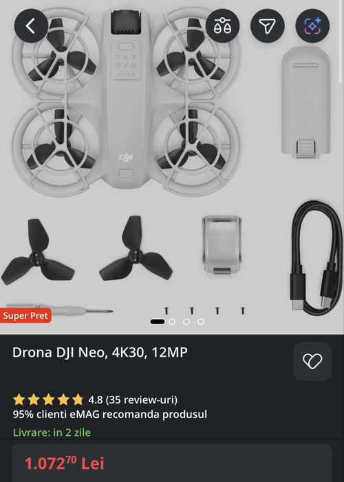 Dji neo 4k doar testata