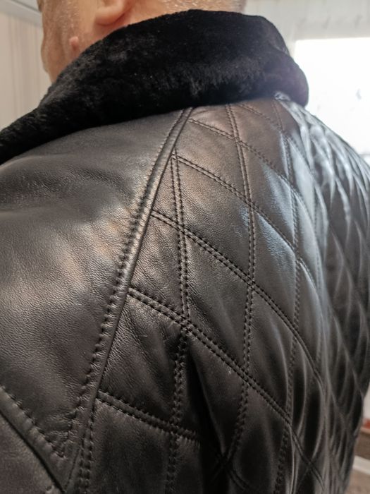 Кожаная натуральная дубленка