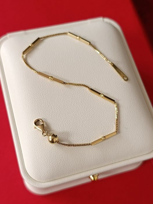 Золотая браслет, Турецкая изделия, евро модель, проба 585,вес 2,26 гр