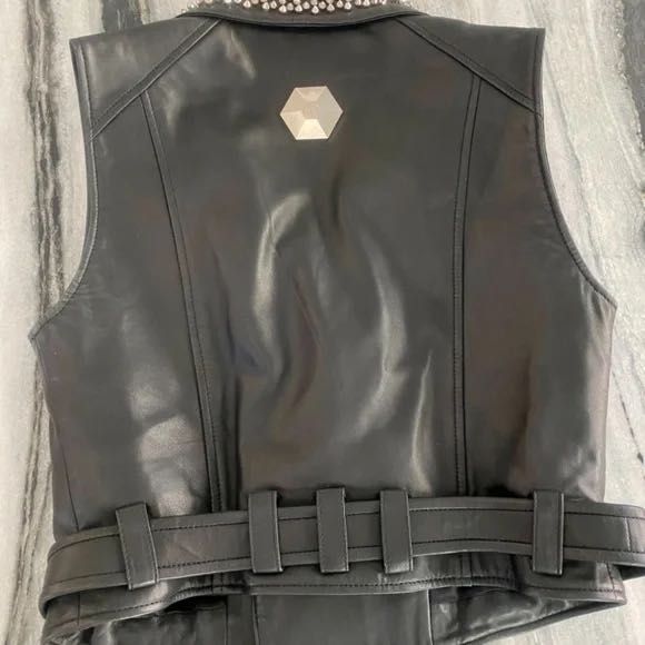 Елек от естествена кожа Philipp Plein