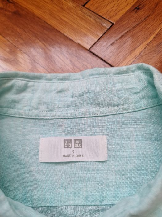 Страхотна мъжка ленена риза UNIQLO размер S , 100% лен