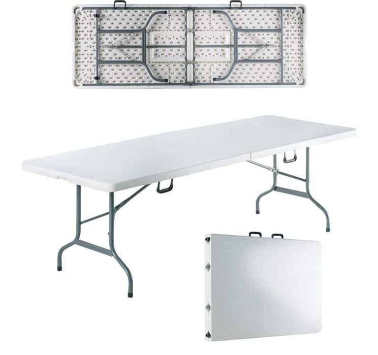 Маса Кетъринг сгъваема метални крака Чисто нова 180/75/70 см