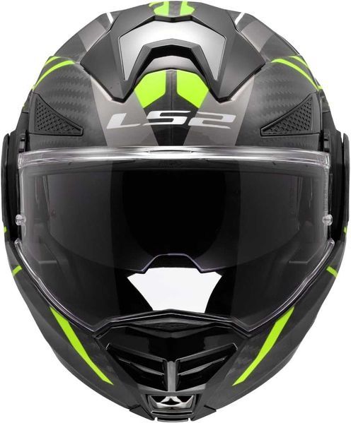 Мотоциклетна Модуларна Каска за Мотор LS2 FF901 Advant X Carbon FUTURE II H-V YELLOW-06, XL, ECE 22.06, Нова