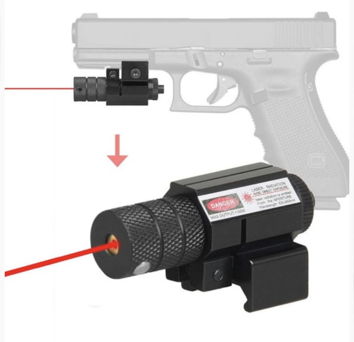 мерник прицел бързомер лазер червена точка за пистолет еърсофт оптика