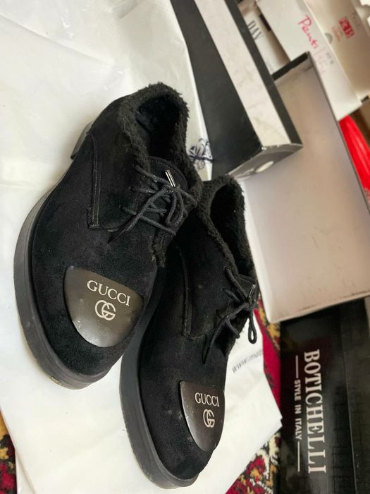 Зимняя замшевые туфля