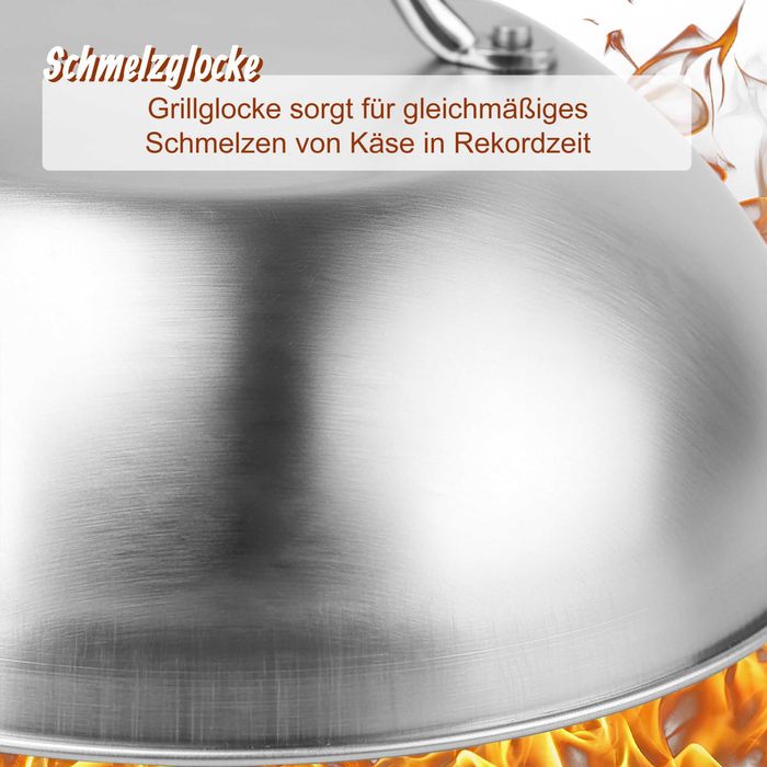 Set Smash Burger inox cu presa carne spatula si capac topire cascaval