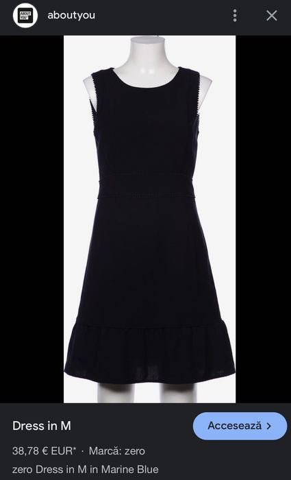 Vând rochie, mărimea 38, brand: zero