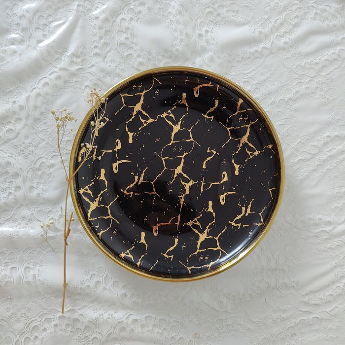 Новый сервиз Ella 32 шт, мраморный стиль — на 6 персон, Астана