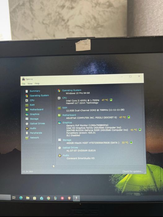 Laptop Asus Pro.