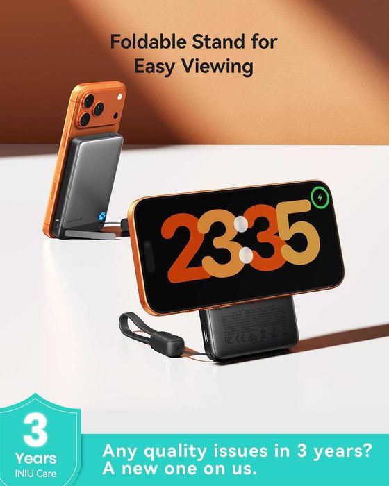 INIU SnapGo P73-E1 Qi2 15W Magnetic Slim Power Bank 10000mAh