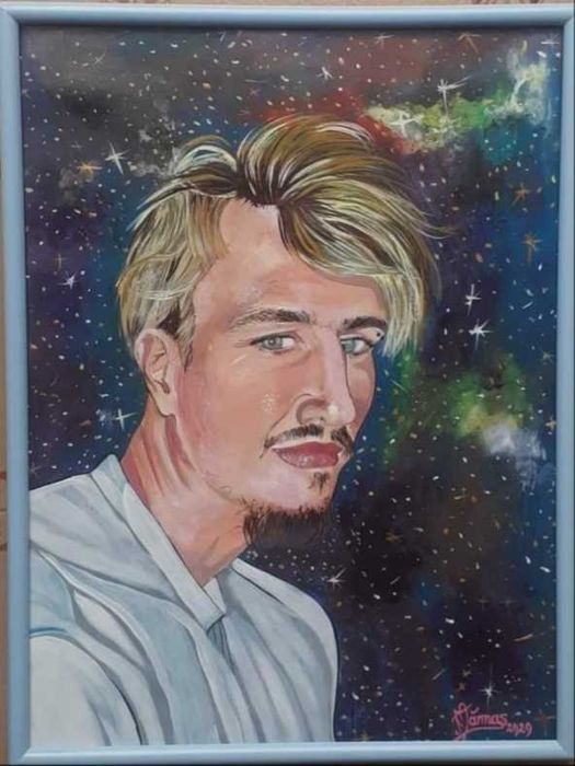 Portrete in creion sau  acryl