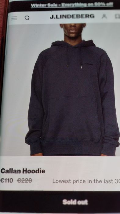 Худи на щведска марка J.Lindeberg