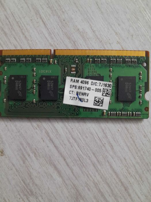 4 Gb So-Dimm DDRL3 Micron PC3L-12800S