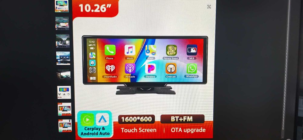 мултимедия Podofo 10.26'' Touch Screen Smart Screen Player CarPlay Android Auto