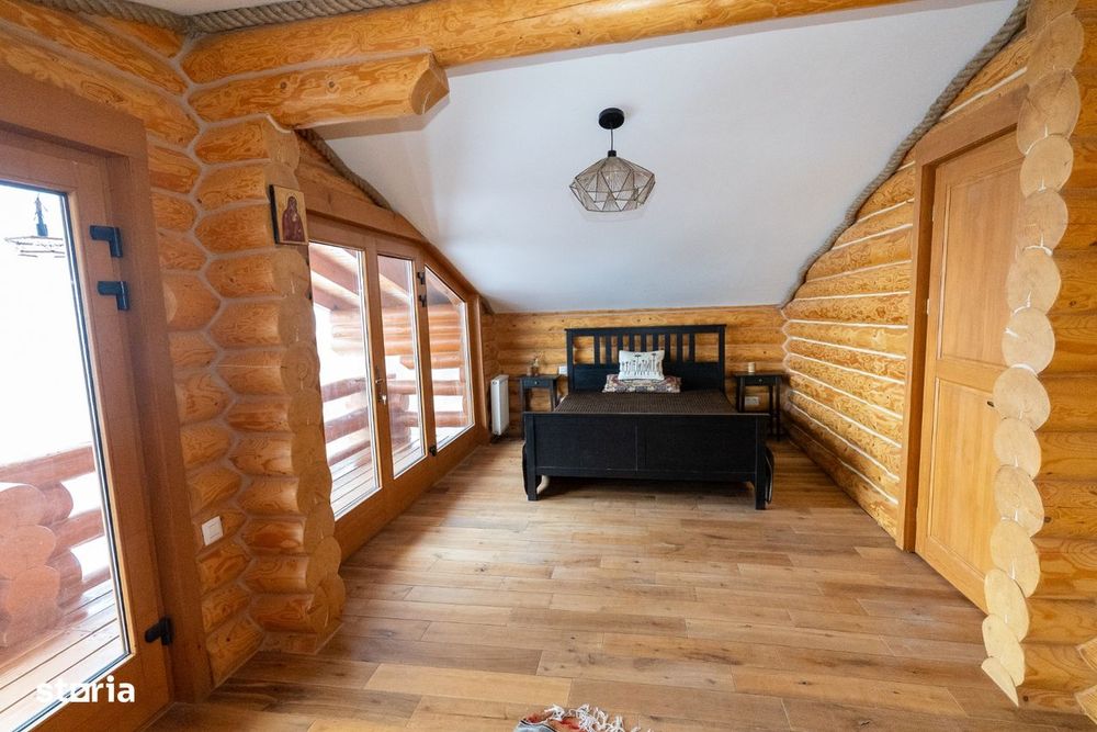 Casă premium din buștean,construită cu responsabilitate – 980 mp teren