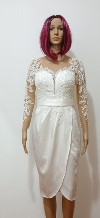 Rochie de mireasă/ cununie civilă, mărimea 40, White Lady