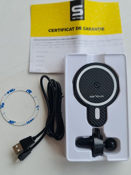 Suport auto cu incarcare wireless magsafe puternic 15w