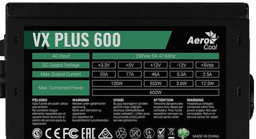 Блок питания AeroCool 600Watt