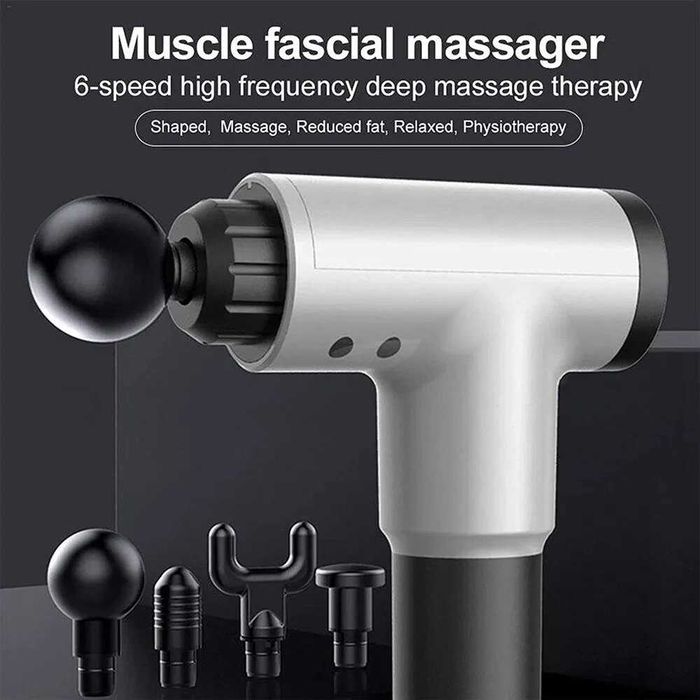 Масажиращ пистолет за мускули 6 в 1 - Fascial Gun
