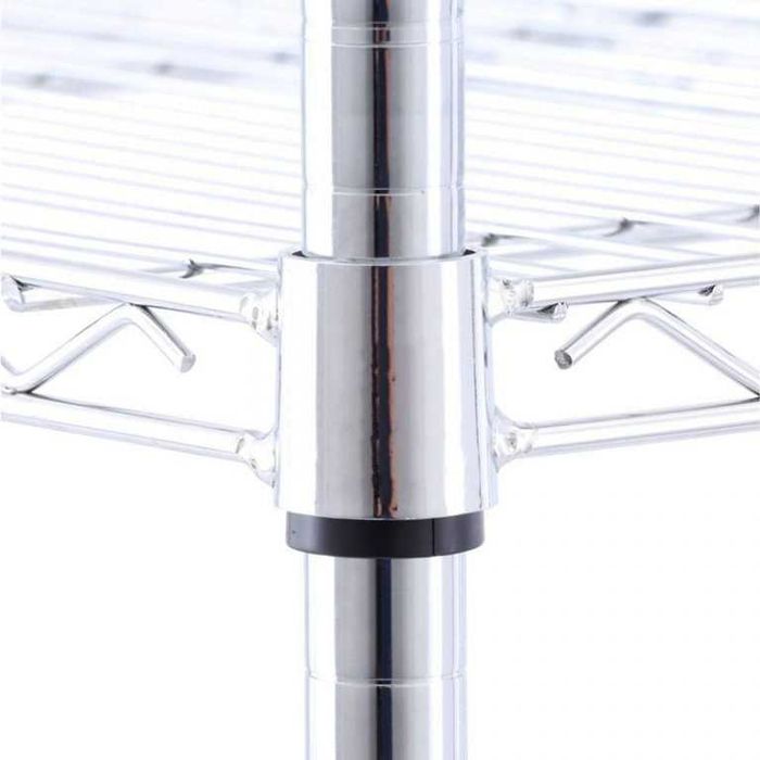 Стелаж хром на 4 нива 91х45х180, 122х45х180, 152х45х180, 182х45х180 см