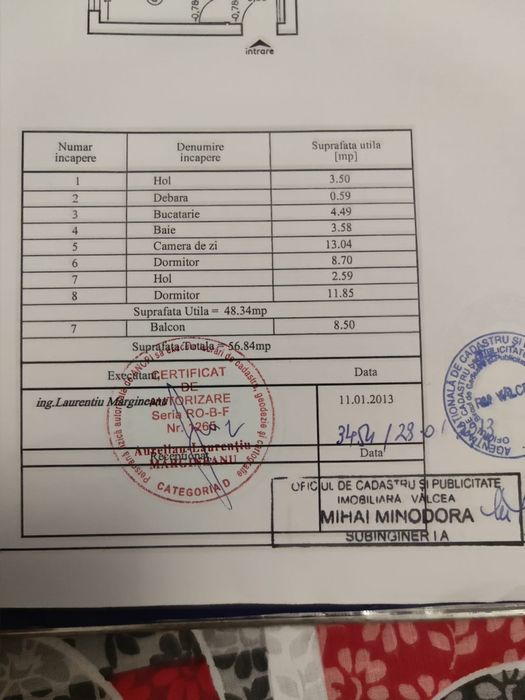 Vând apartament cu 3 camere