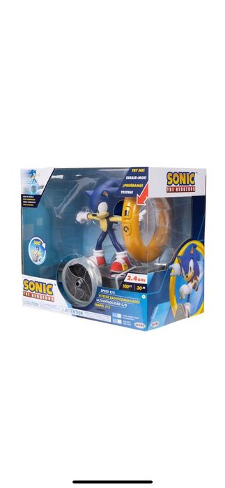 Figurina Sonic the Hedgehog, cu skateboard RC