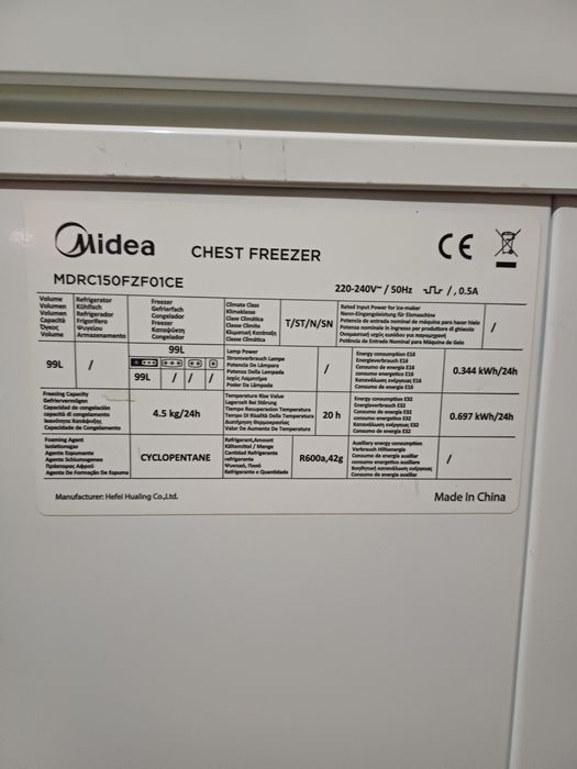 Lada frigorifica 95 l Midea