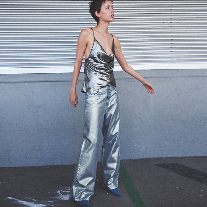 Blugi silver Zara Denim