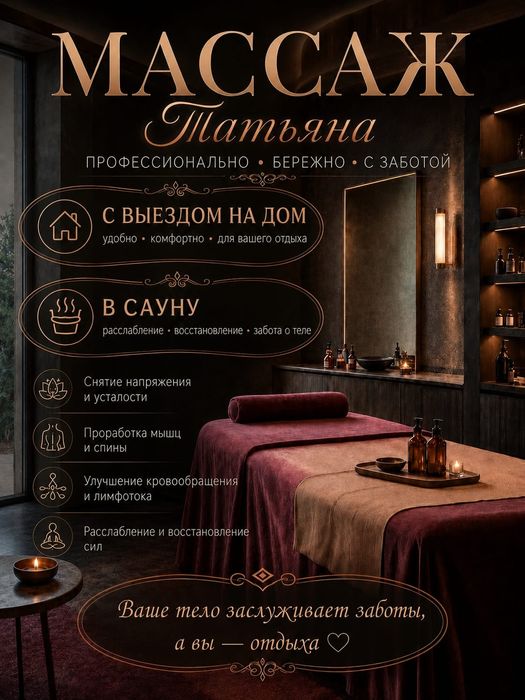 Расслабляющий массаж с выездом