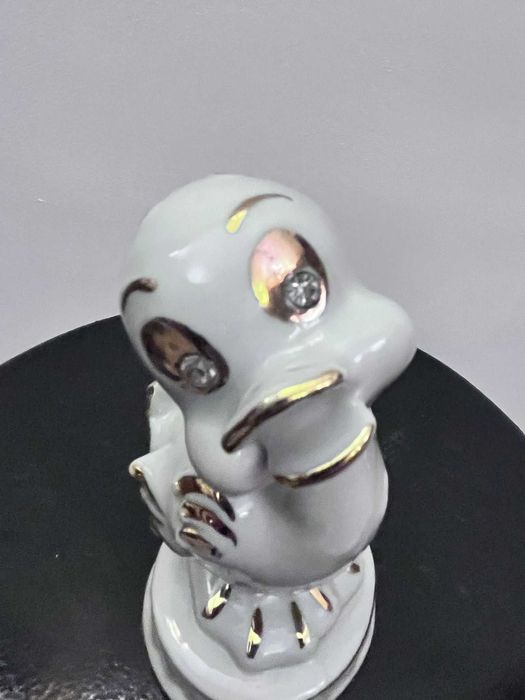 Figurina bibelou bibelouri portelan CAPODIMONTE, ochii cristal marcat