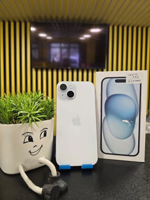 Iphone 15, 128гб, 79% акб, Kaspi 0-0-12