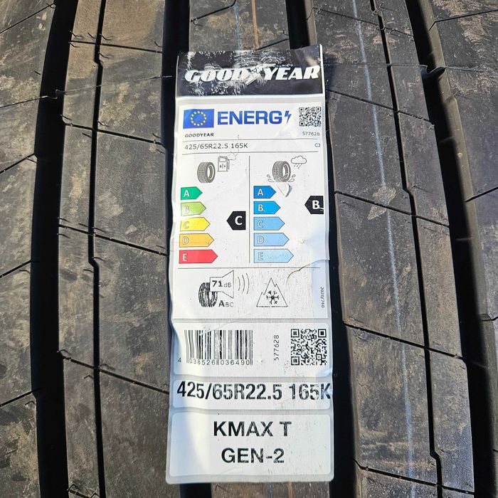 Най-ниска цена в Европа - Нови тежкотоварни гуми 425/65R22.5 Goodyear KMaX T Gen-2 165K 20PR M+S 3PMFS FRT