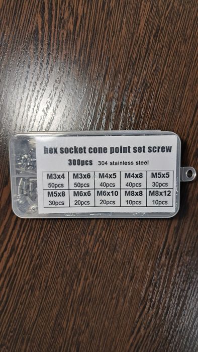 Набор винтов под шестигранник нержавейка