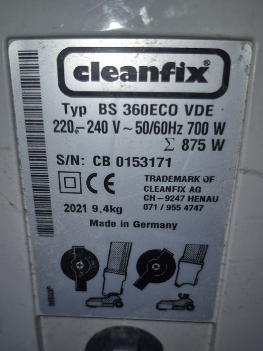 Aspirator vertical profesional Cleanfix BS 36 SEBO BS 36