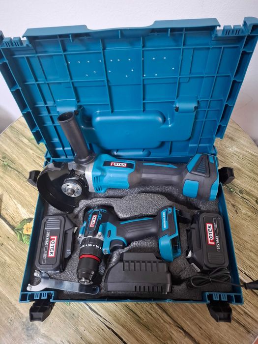 Set Bormasina cu Percutie+Polidisc  Profesional ROTEK