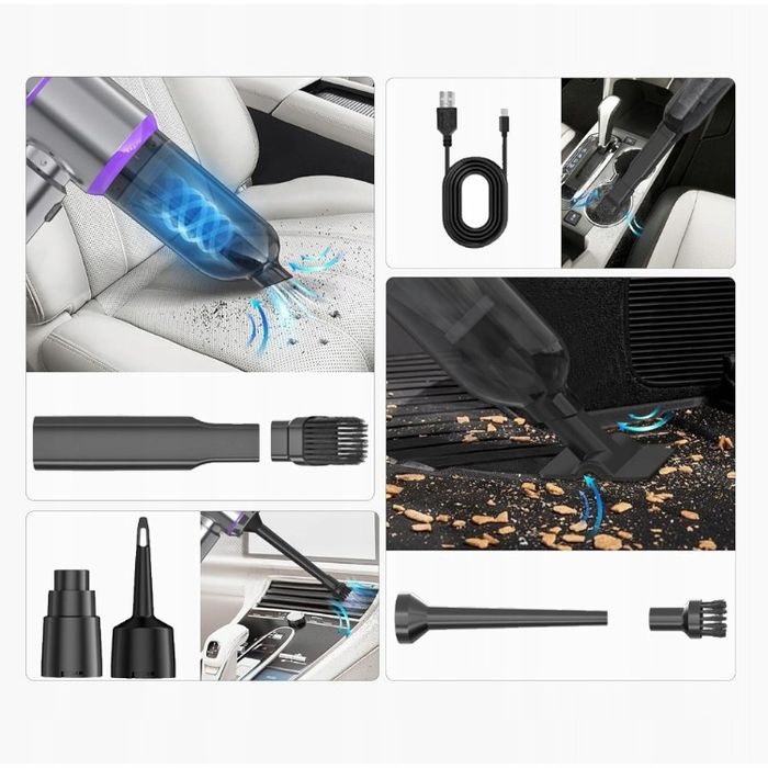 Aspirator cu încărcare rapidă,7 capete de aspirare și suflare