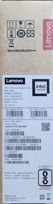 Lenevo v15 G4 Ram 8