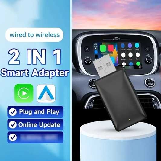 USB стик за безжична връзка на автомобил с CarPlay и Android Auto