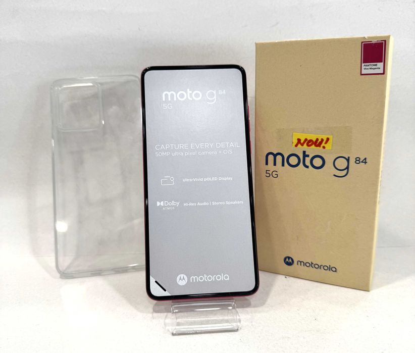 Motorola G84 5G, 256GB/8GB RAM, magenta, NOU!