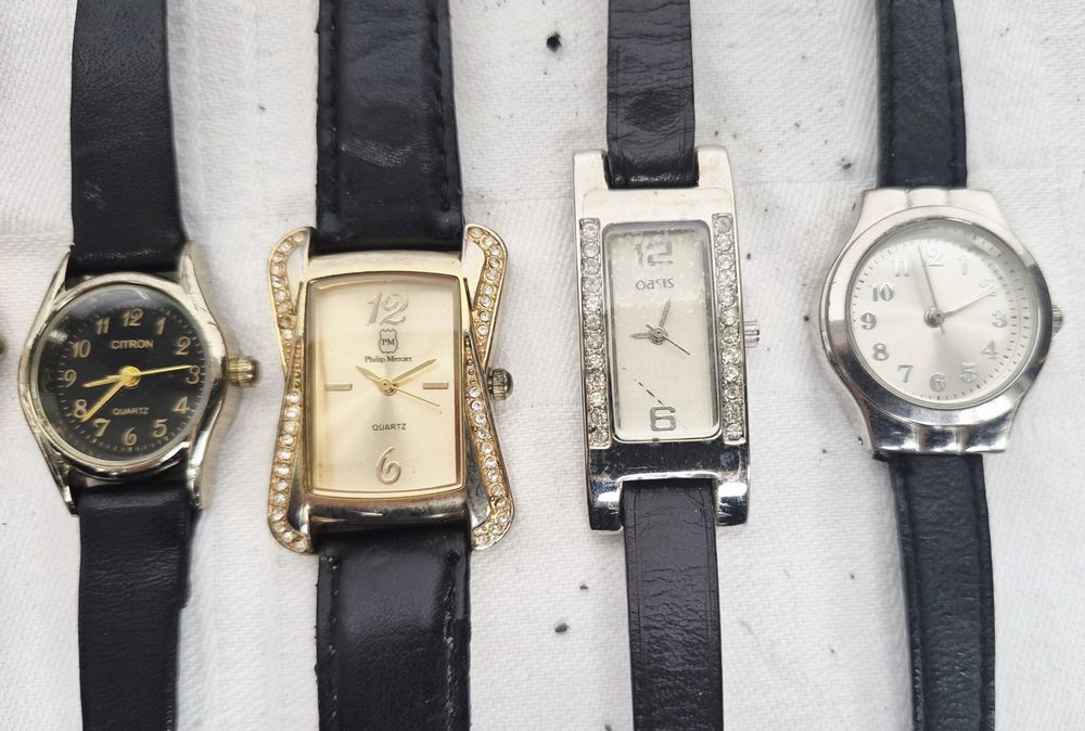 Lot 7 ceasuri de damă, Oasis, Citron, Philip Mercier, Quartz, cu quartz, din oțel inoxidabil si curea din piele