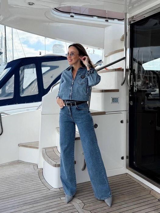 Комплект дънки и риза Prada M,L,XL