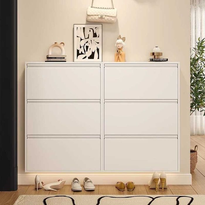 Металлический шкаф для обуви, глубина 15 см, без острых углов