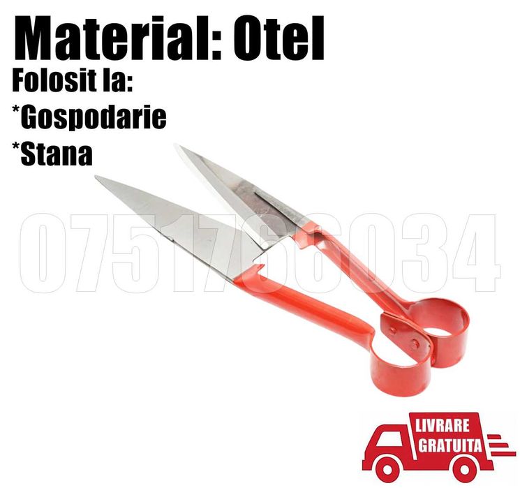 Foarfeca Tuns Oi Capre Caini Manuala din Otel + LIVRARE GRATUITA ! CJ