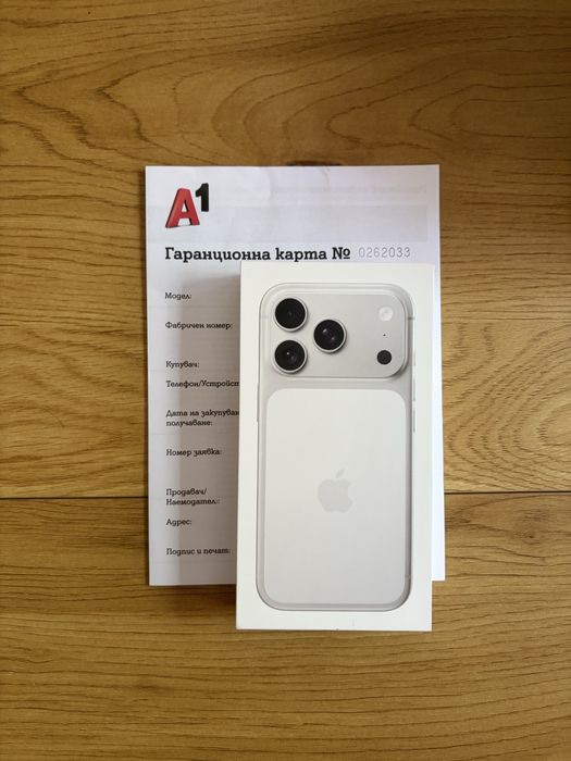 Бартер нов iPhone 17 pro 1tb silver 24м А1 гаранция