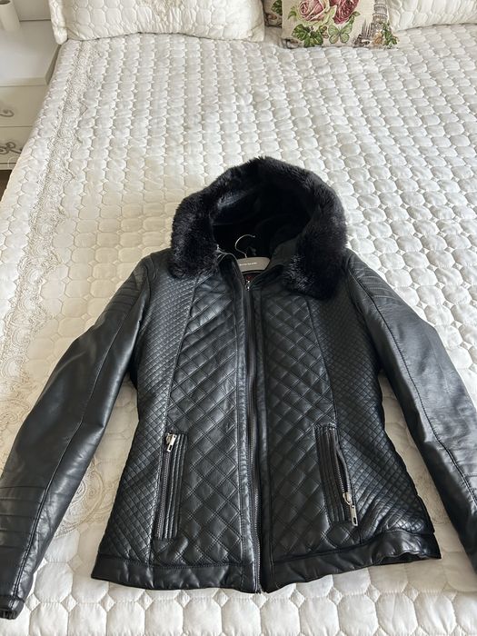 Дамско късо кожено яке