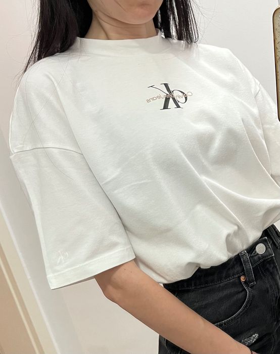 Calvin Klein Jeans бяла тениска