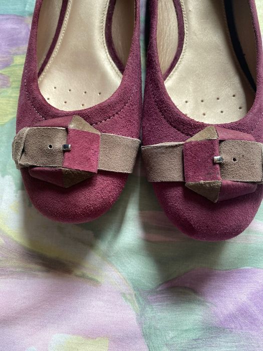 Balerini Geox, noi, piele intoarsa, 37,5