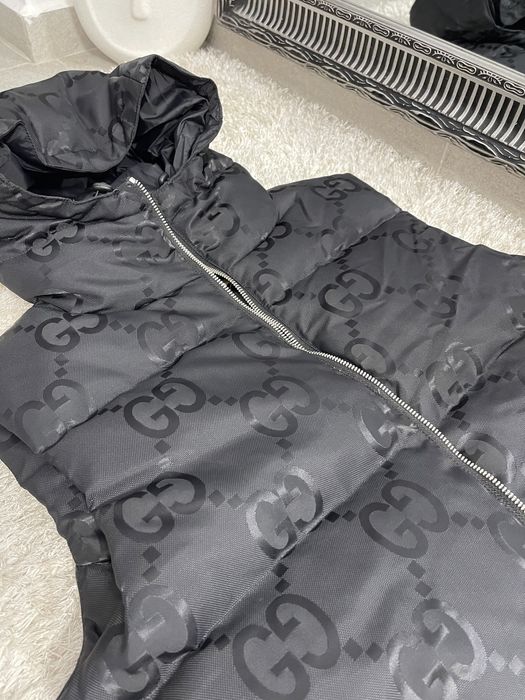 Vesta Gucci groasa cu puf natural colectie noua