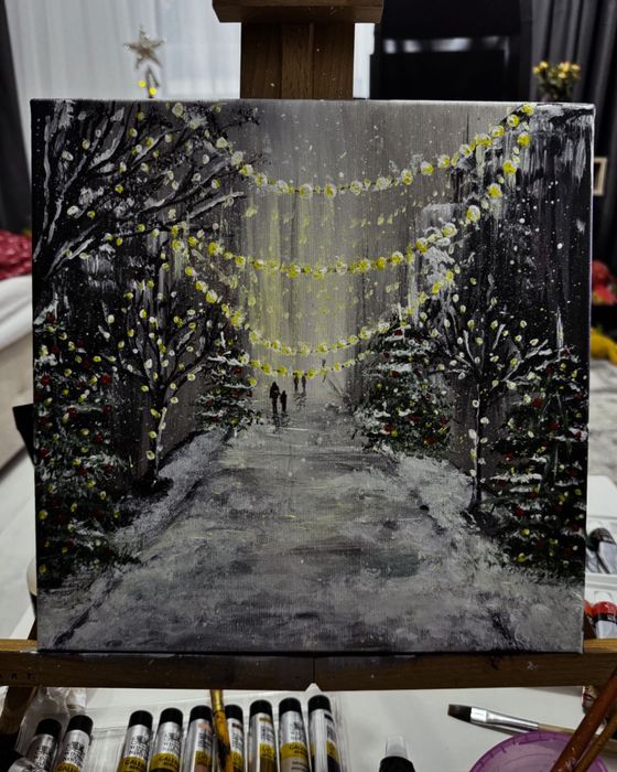 Tablou iarna Cismigiu